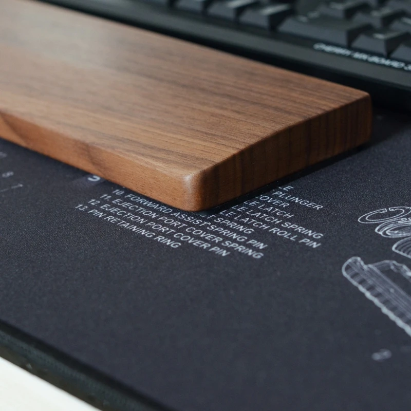Walnut Wooden Mechanical Keyboard Wrist Rest Anti-Slip Mat Ergonomic Gaming Desk Wrist Pad Support 61 87 104 Keys