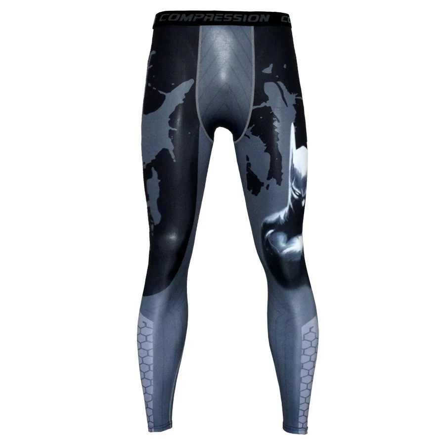 Спортивные колготки мужские штаны для фитнеса Бег Йога быстросохнущие 3D печать компрессионные колготки, легинсы, штаны Спортивная одежда