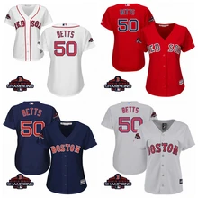 Женская футболка Boston Mookie Betts Red Sox Scarlet, коллекция года, команда чемпионов, логотип игрока