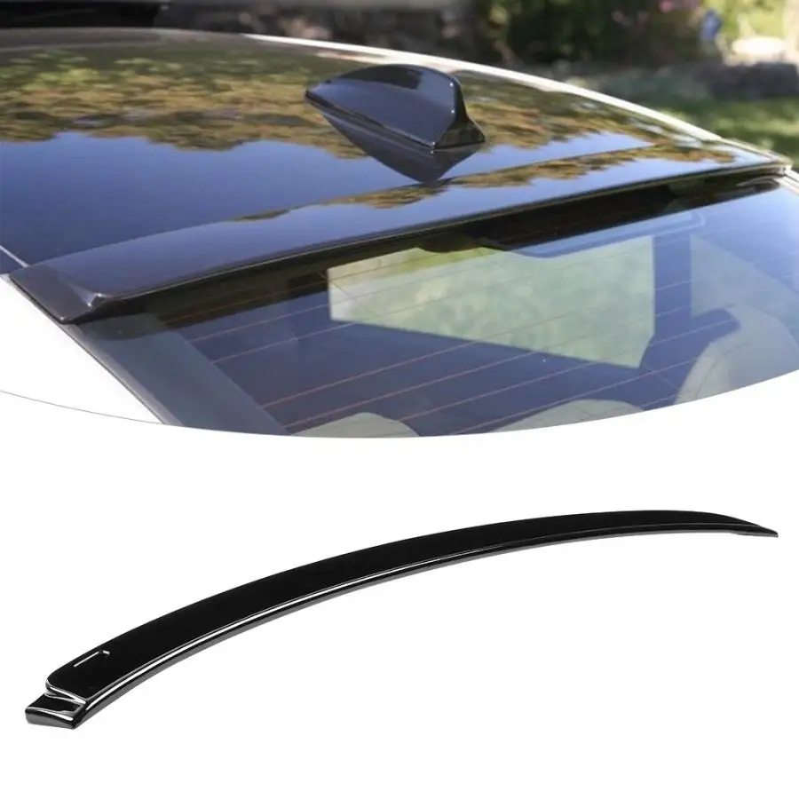 Car Auto Glossy Black Rear Window Roof Spoiler Car Addon Part Fits For