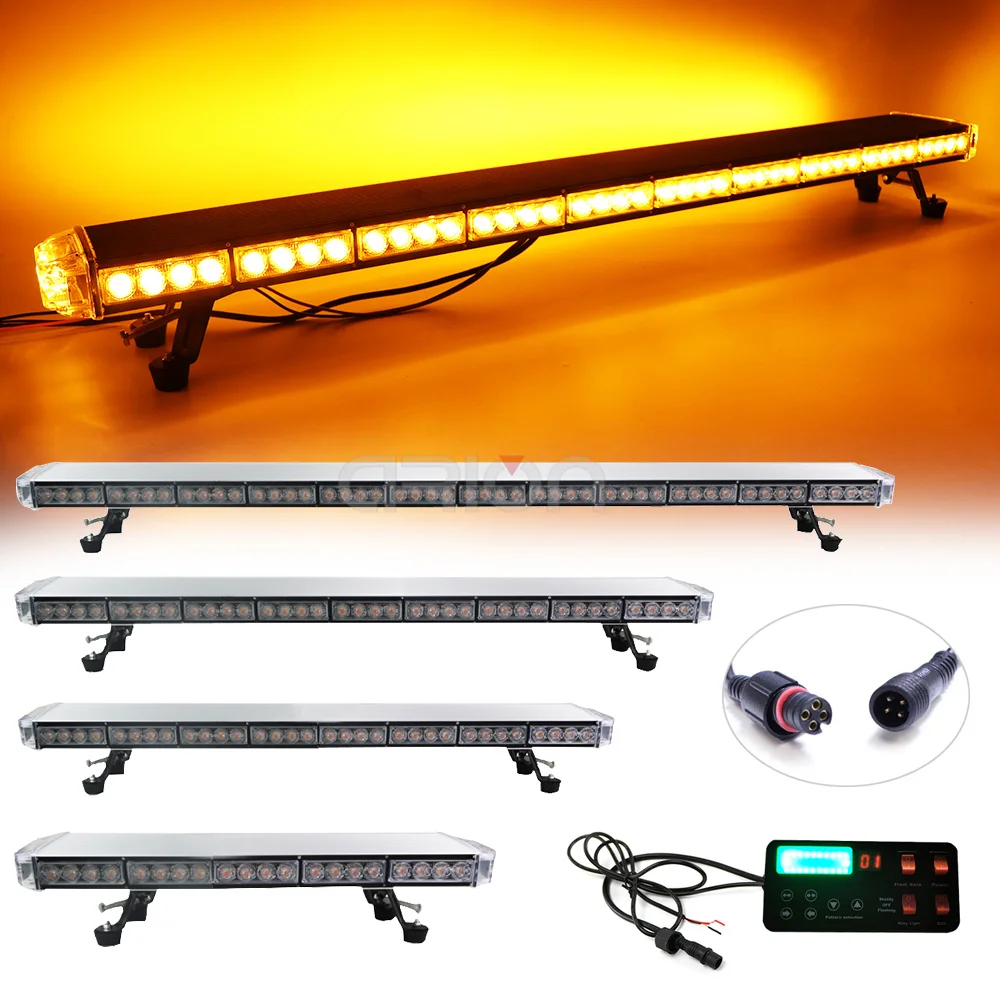 PROD 33020215270 25 to 63 LED Strobe Light Bar Fireman Police Flashing
Emergency Warning Car Truck Lightbar Amber Yellow Red Blue 40 Flash Mode
