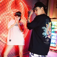 Lovers'Dresses Lovers' Short-sleeved Chinese Wind Printed T-shirts Loose Half-sleeved Blouses for Men and Women Lovers'Dresses Lovers' Short-sleeved Chinese Wind Printed T-shirts Loose Half-sleeved Blouses for Men and Women