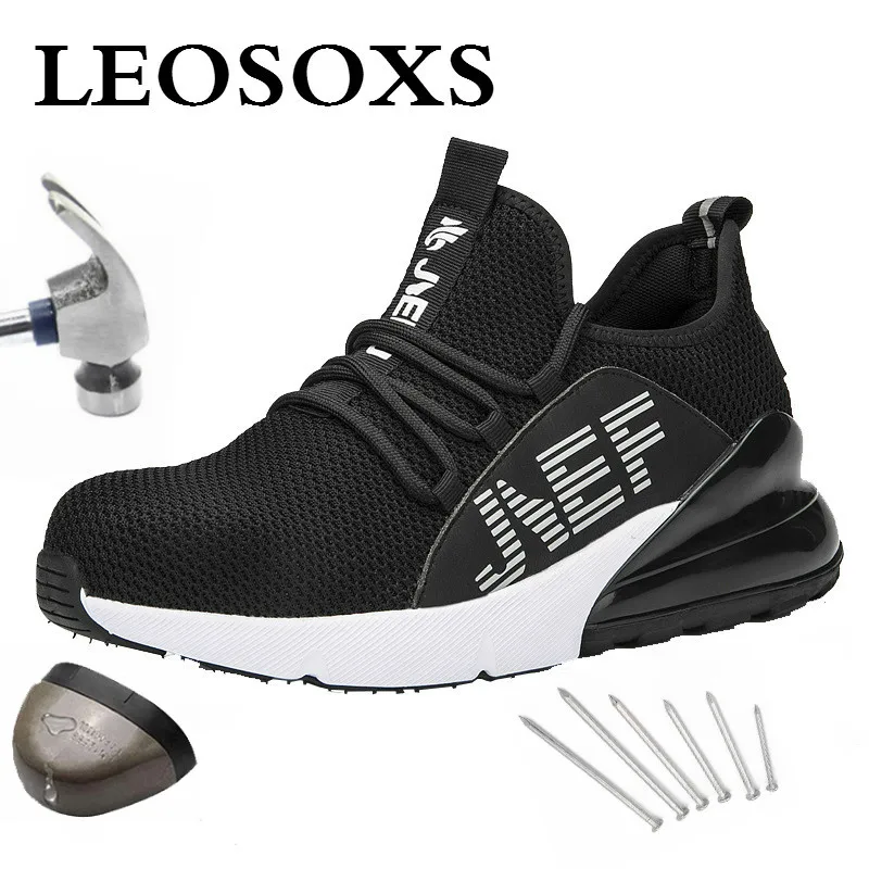 LEOSOXS дышащие безопасная обувь Сталь носком Рабочая носок Кепки размера плюс Для