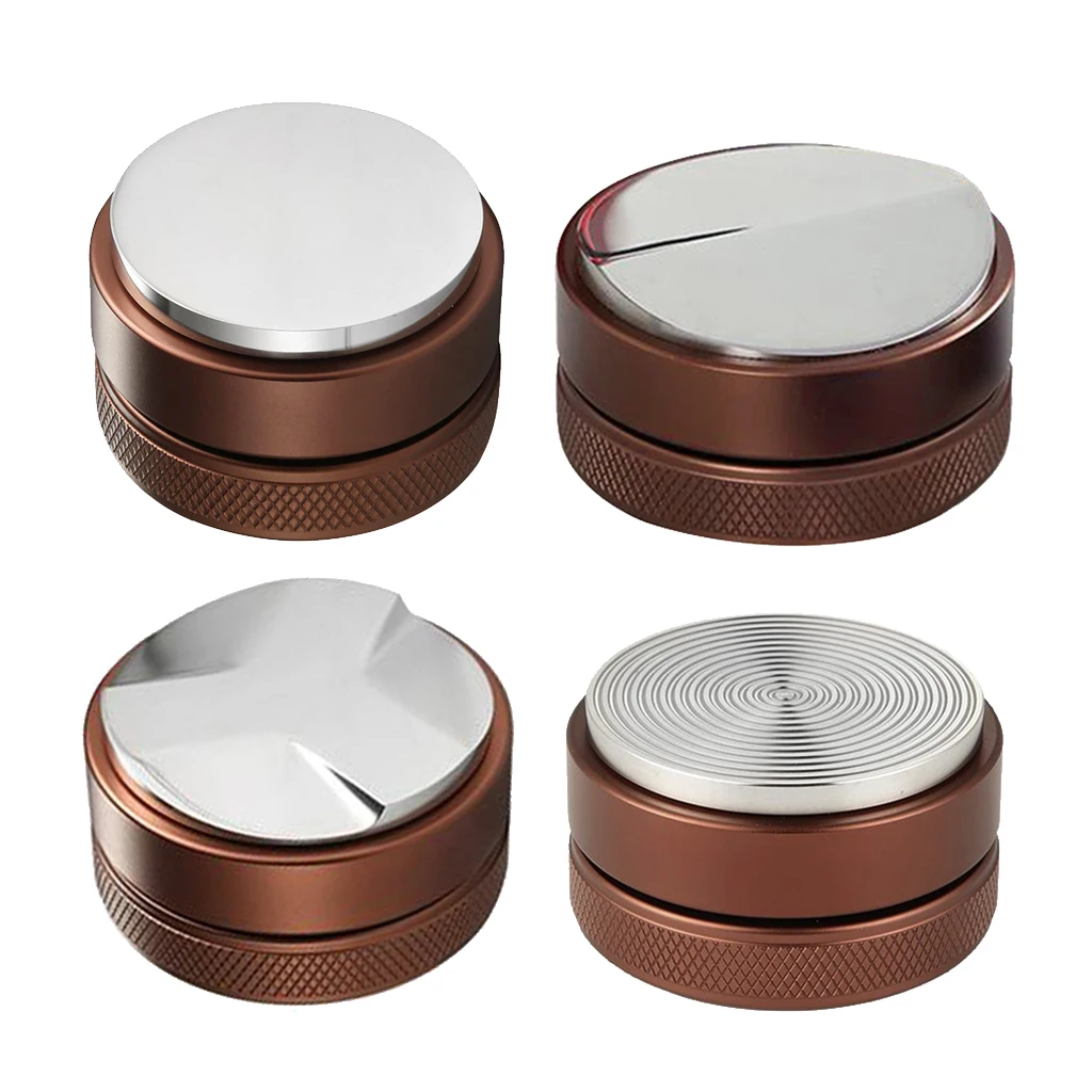 Coffee Distributor 2 in 1 Espresso Coffee Tamper Adjustable Tamper Corner for Coffee Making Tools