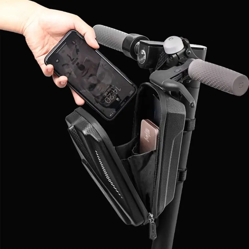 Electric Scooter Folding Bike Front Storage Bag EVA Hard Shell Large Capacity Balance Rainproof Handlebar Charger Repair