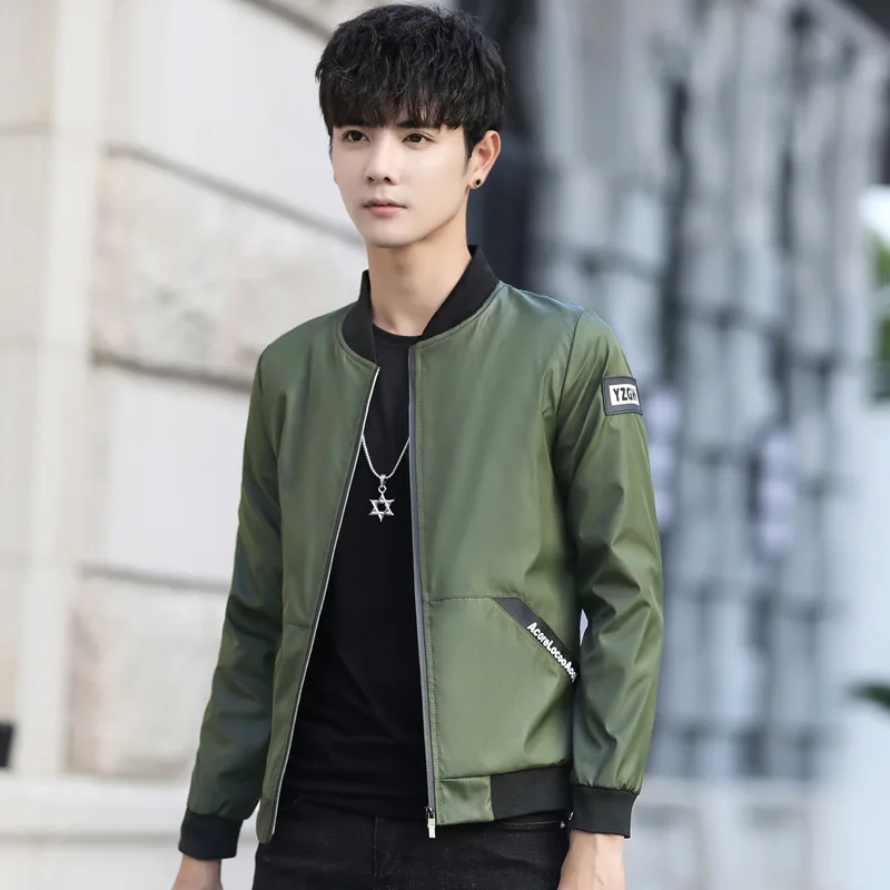 

Spring New Style Men Korean-style Casual Coat Slim Fit Jacket Students Versatile Trend Cool Baseball Clothing Men's Jk89