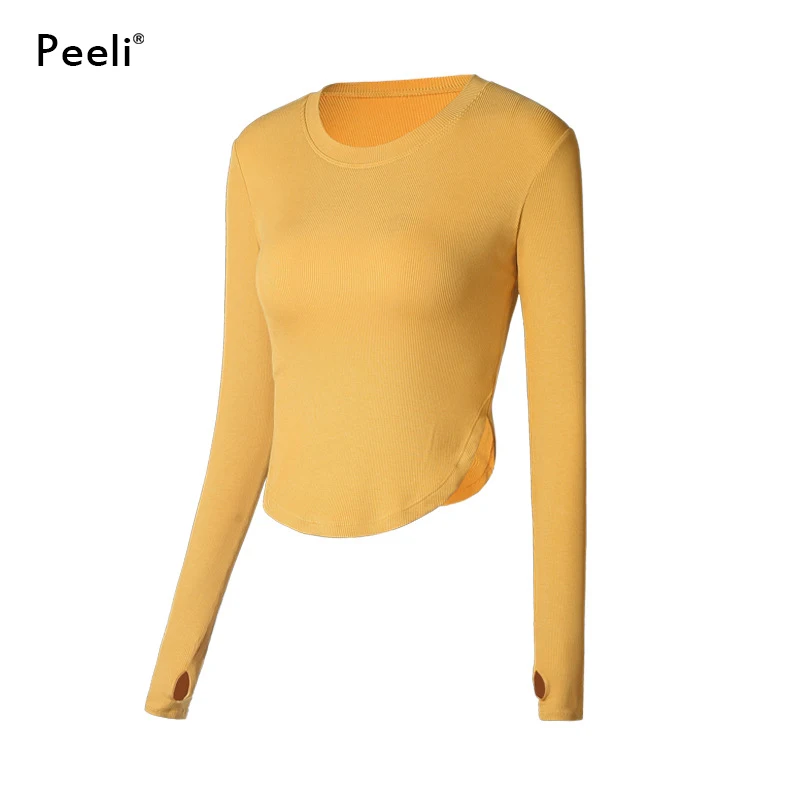 Sports T Shirt Yoga Top Sports Shirt Women Solid High Elastic
