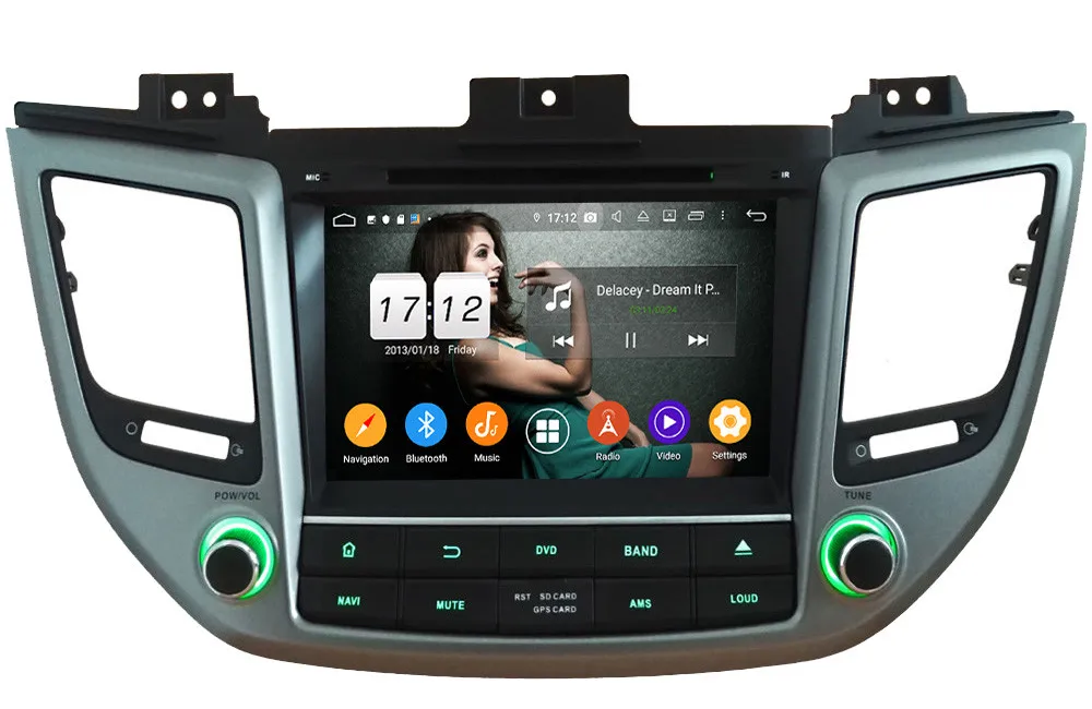 Klyde " ips 4G Android 9,0 Восьмиядерный 4 Гб ОЗУ 64 Гб ПЗУ DSP BT автомобильный DVD мультимедийный плеер стерео для hyundai Tucson IX35