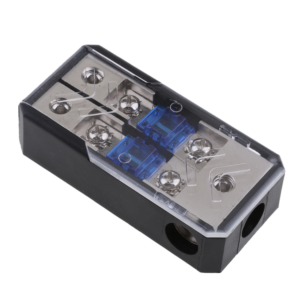60A Car Audio Power Wire Fuse Holder, Car Boat Marine Auto Fuse Box Fuse Block 4/8 Gauge 60 Amp