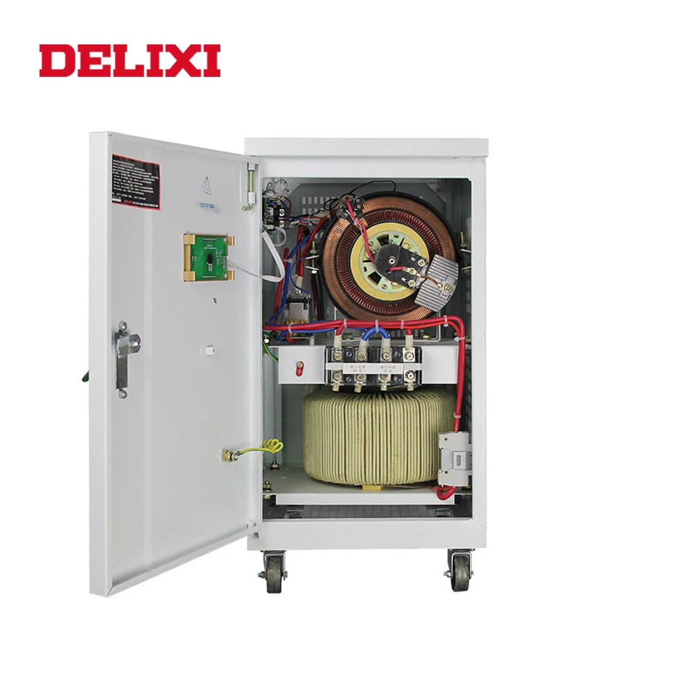 DELIXI voltage stabilizer20KW ac 220V household refrigerator Pressure regulator high precision purification Stabilized Voltage