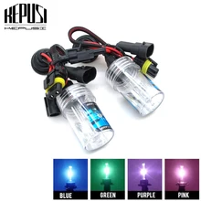 2 шт. фиолетовые, розовые, зеленые, темно-синие 35 Вт H7 Ксеноновые лампы, автомобильные лампы 4300K 6000K 8000 K, автомобильные фары, противотуманные фары