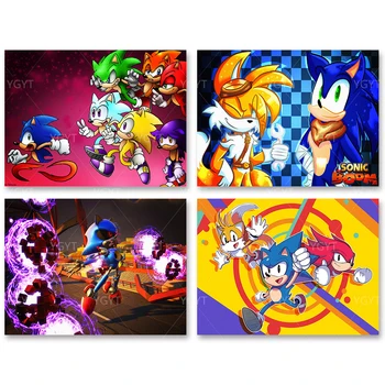 

Embroidery Cross Stitch Picture Full Round Drill DIY Sonic Diamond 5D Japan Game Role Wall Art Handmade Gift Painting Home Decor