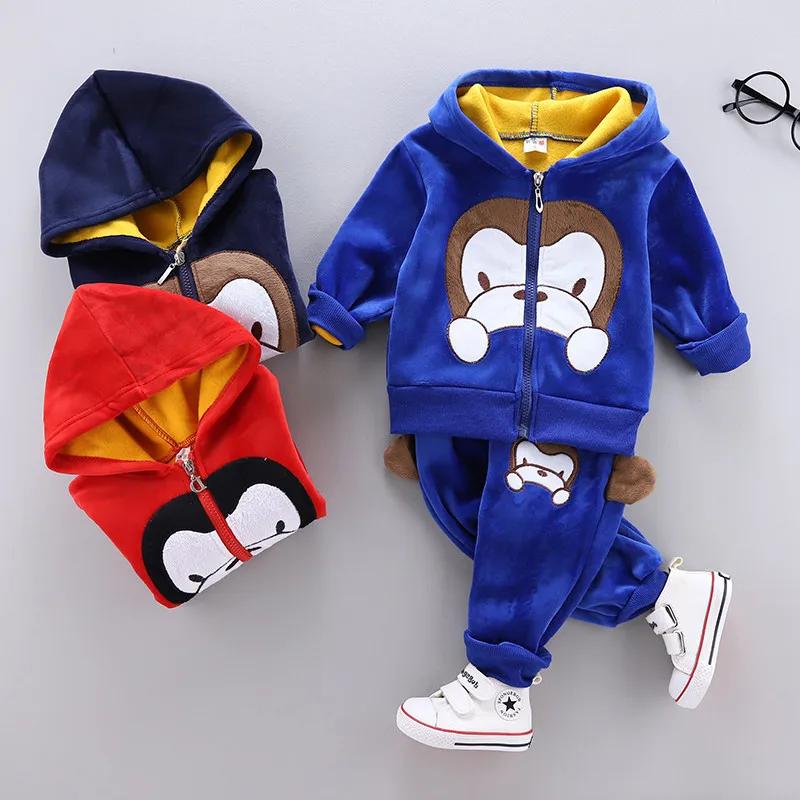 

Children Clothing Sets Winter Bring Hat Increase Two-sided Down Suit