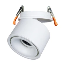 Светодиодный встраиваемый светильник, складной вращающийся на 360 градусов Cob задний потолочный прожектор