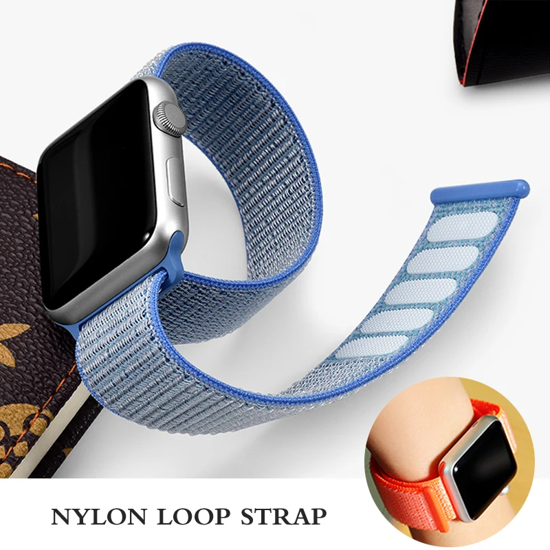

For Apple Watch Band Series 3/2/1 38MM 42MM Nylon Soft Breathable Nylon for iWatch Replacement Band Sport Loop series4 40mm 44mm