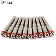 DRELD 10 шт. 3,175 мм алмазные режущие диски оправки для полировки колеса оправки для режущих колес держатель для вращающегося инструмента Dremel аксессуары