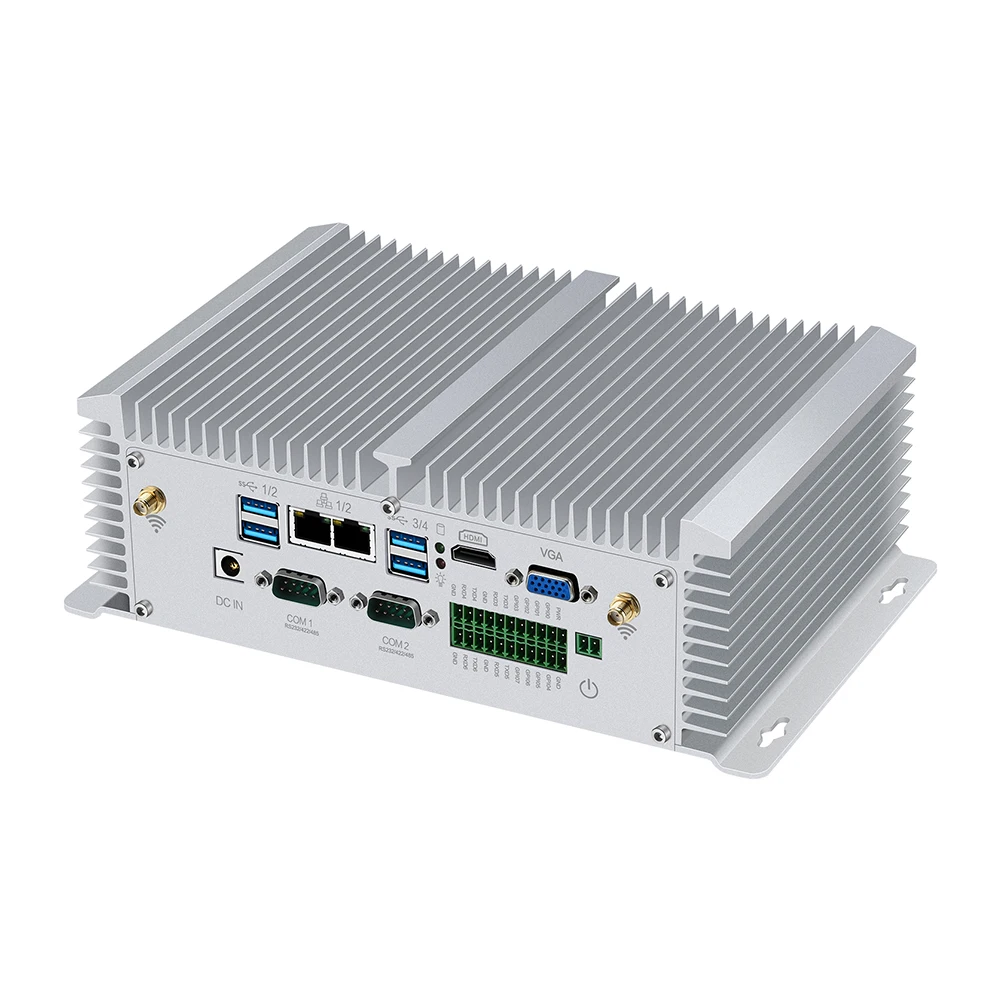 Двойной Ethernet безвентиляторный мини ПК компьютер Intel Core i5 4200U 7200U 8350U I7 7500U RS485 GPIO DDR4 встроенный IP65 промышленный MINIPC