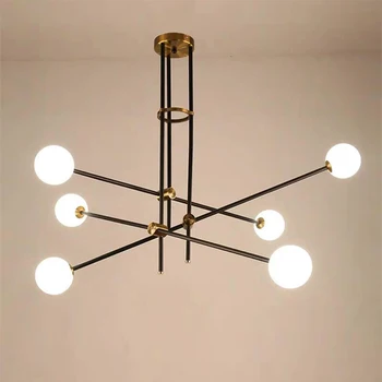 

Ball Chandelier for Bedroom Dining Living Room Loft Hall Interior Nordic Decor Minimalist Design LED Diode Glass Contemporary AC