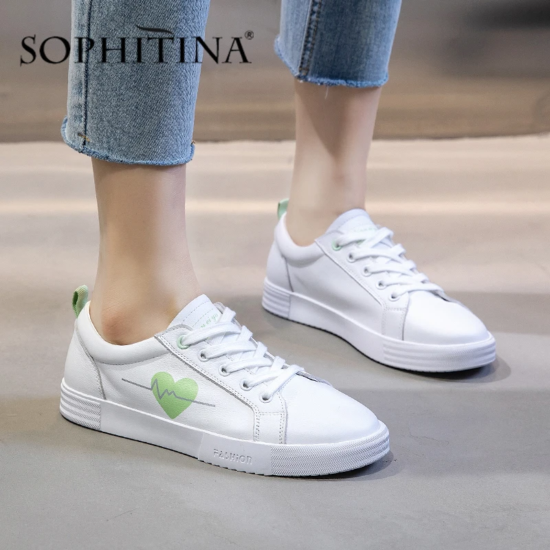 SOPHITINA/модные кроссовки с принтом в форме сердца Высококачественная женская обувь