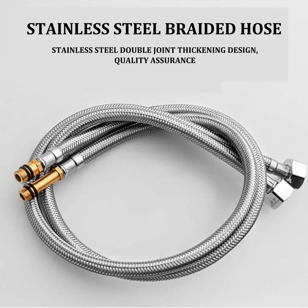 Stainless Steel Braided Hose Single-Head Pipe Inlet Hose Kitchen Faucet Hot And Cold On The Water Pipe Professional