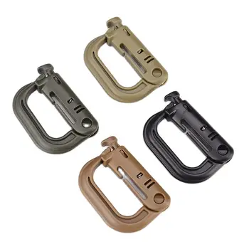 5Pcs Bag buckle Grimloc Molle Carabiner D Locking Ring Plastic Clip Snap Type Ring Buckle Carabiner
