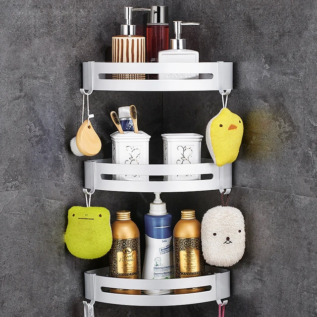 Bathroom Corner Storage Shelves Shower Cabin Shelf Kitchen Organizer  Shampoo Holder Shower Caddy Rack Punch-Free Shower Basket - AliExpress