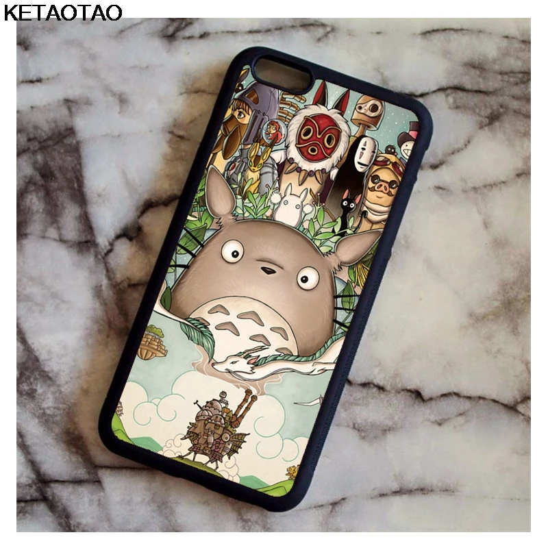 Синий KETAOTAO Studio Ghibli унесенный призраками Тоторо чехол для телефона s для iPhone 4 5S 6S 7 8 Plus X XS XR 11 Pro Чехол Мягкий ТПУ резиновый силиконовый - Цвет: Синий