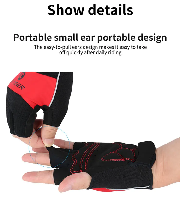 X-Tiger Anti-Slip Half Finger Cycling Gloves High Elastic Breathable MTB Bike Gloves Summer Bicycle Gym Fitness Sports Gloves