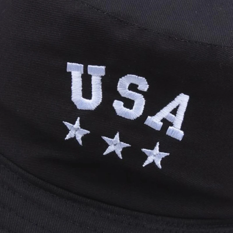 Унисекс в стиле «хип-хоп», в рыбацком стиле США 1 шт. шляпа, с вышитыми буквами Шапки летние Повседневное пляжные Шапки хлопок для отдыха на открытом воздухе для Для мужчин
