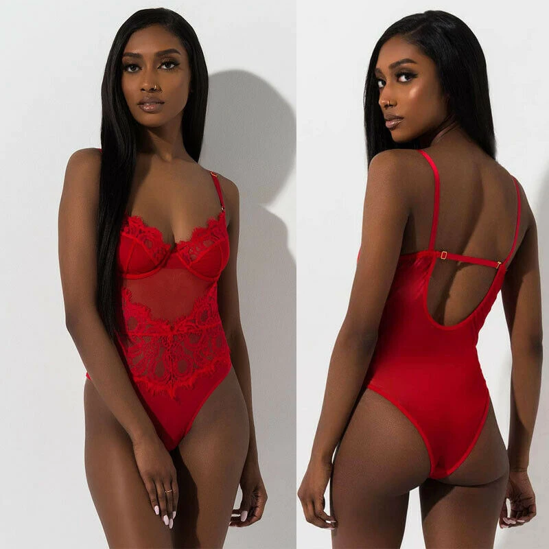 Женское Эротическое нижнее белье комбинация Babydoll нижнее белье корсет кружевная сетчатая ночнушка ночное белье Комплект для девочек Женский костюм летний