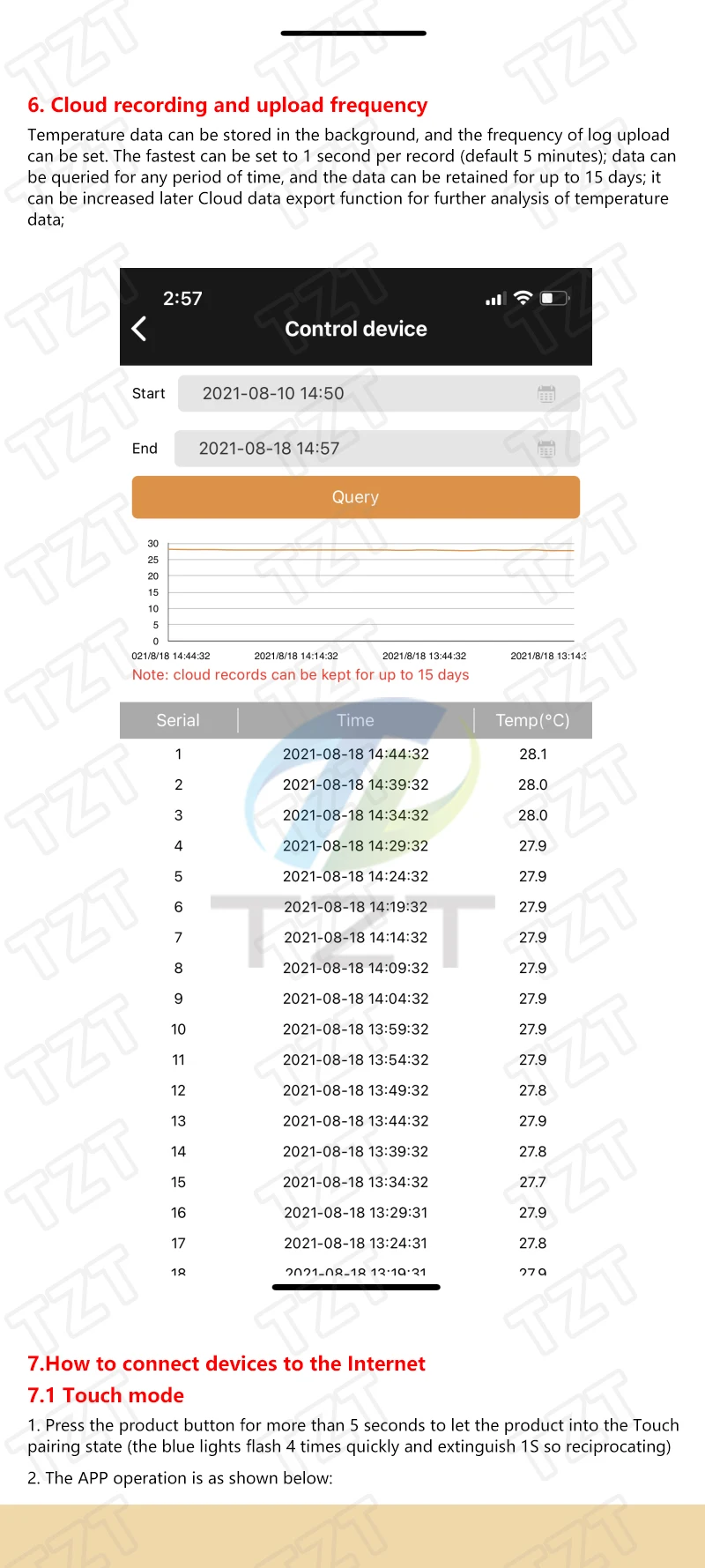XY-WFT1 10A Thermostat Hochpräziser Temperaturregler Relaismodul Kühlung und Heizung WIFI Temperaturerfassung – Detail 5