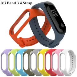 Браслет для xiaomi mi Band 3 4 ремешок для спортивных часов Силиконовый Браслет Для xiaomi mi band 3 4 браслет mi band 4 3 ремешок