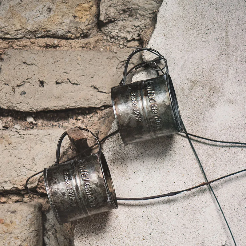 JINSERTA, винтажный металлический лоток для хранения, железная ваза, английская чашка с принтом, домашний контейнер для еды, настольный декор для мелочей, реквизит для фотографий