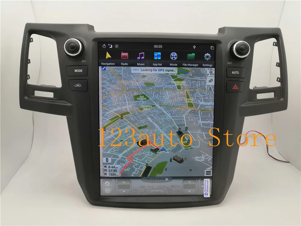 12,1 дюймов вертикальный Tesla стиль Android 8,1 автомобильный DVD gps плеер навигация gps радио PX6 HDMI для Toyota Fortuner 2007