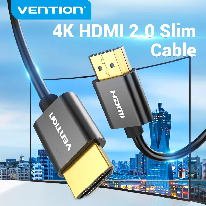 Vention Cavo Hdmi 4K 3D Ultra Hd Hdmi 2.0 Cavo Sottile Per Xbox Ps4/5 Pc Monitor Nintend Switch Proiettore Hdtv Cavo Hdmi Slim