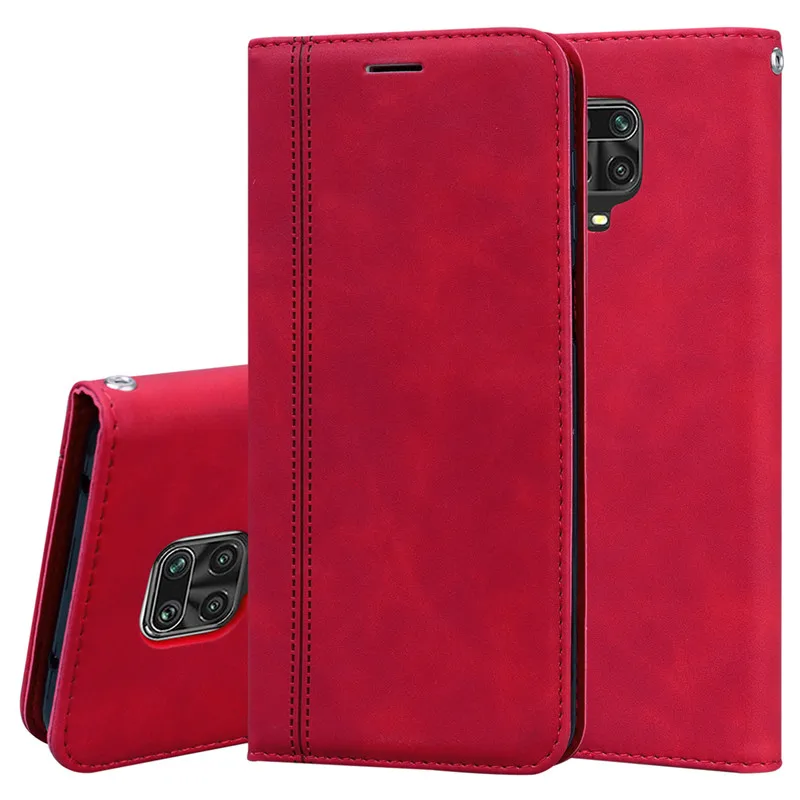 Leather Wallet Flip Case with Card Holder and Magnetic Closure