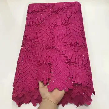 

High Quality African Laces Fabrics 2019 Latest Nigerian French Laces Fabric With Beads Tulle Embroidery For Wedding Dress A567