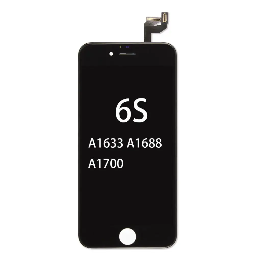 Черный/белый класс AAA+ ЖК-дисплей для iPhone 5 5S 6 6 S 7 3D сенсорный дигитайзер сборка экрана Ecran Замена+ закаленное стекло - Цвет: for iPhone 6s Black