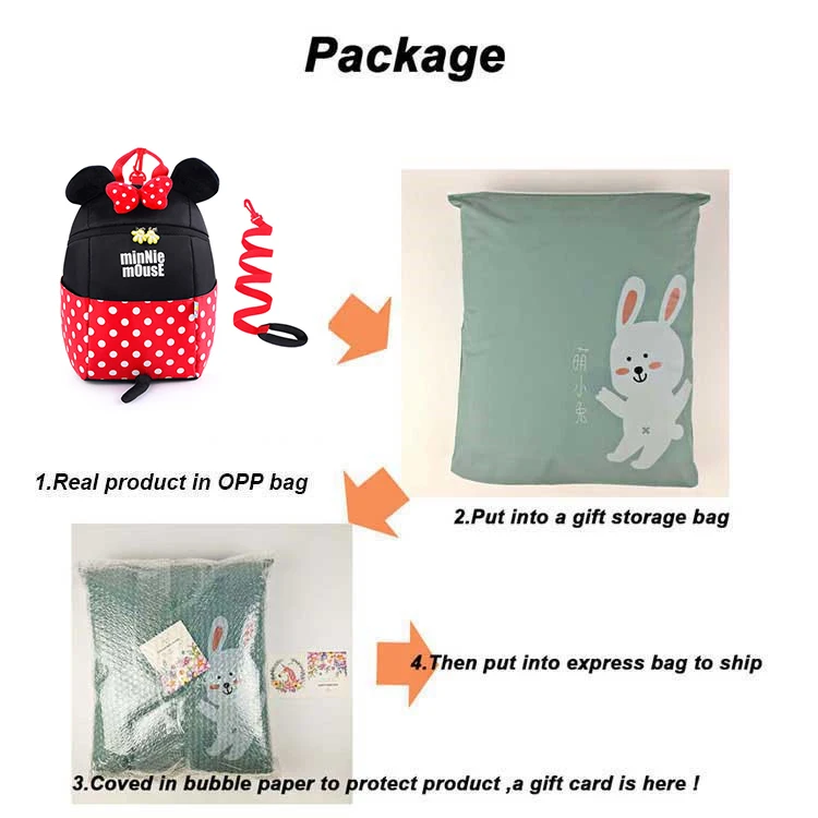 1~3 Years Old Genuine Mickey Cartoon Backpack Toddler Backpacks Traveling Outdoor for Kid Mickey Minnie Anti-lost Bag Waterproof