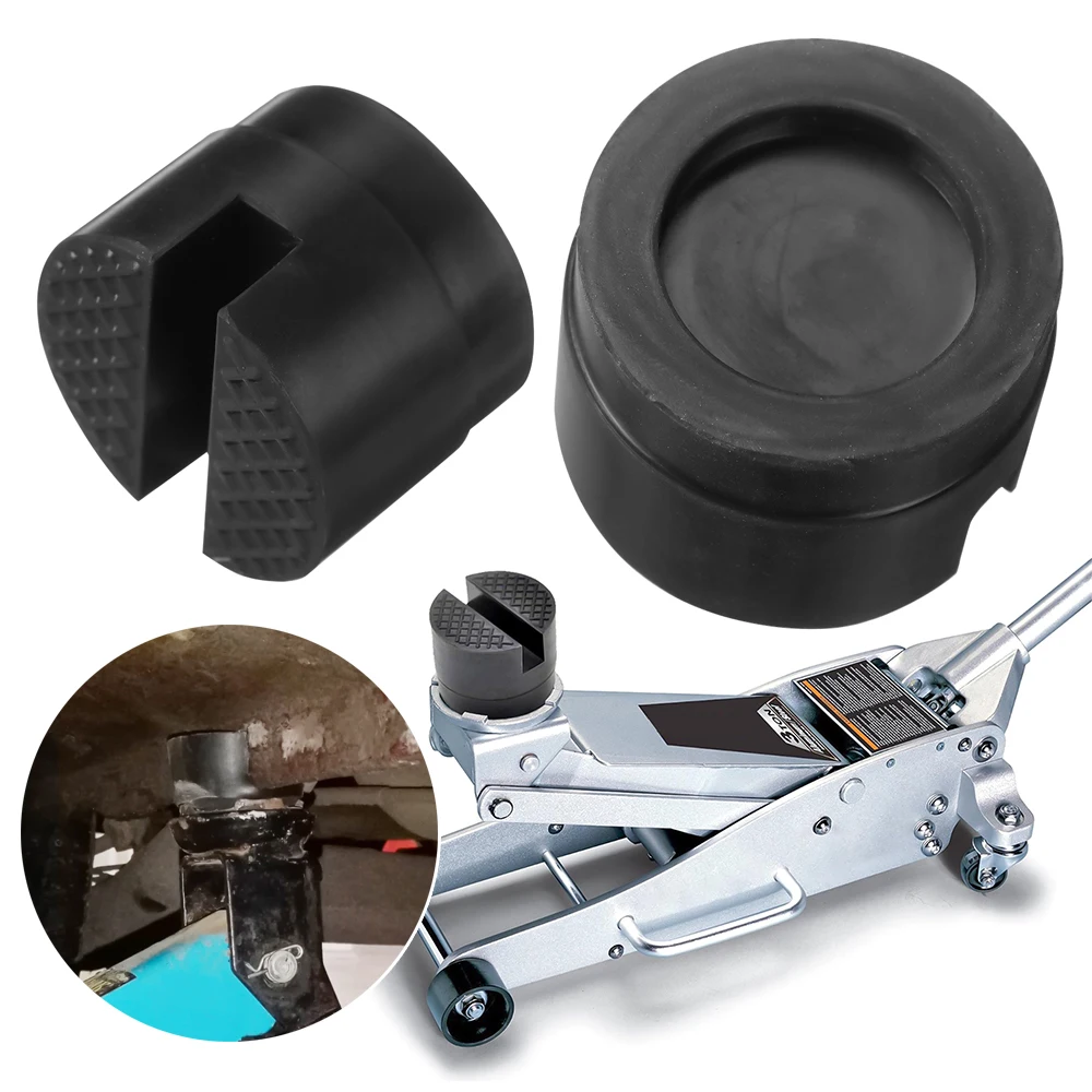 Universal Car Jack Stand Rubber Pads Durable Black Jack Pad Frame Protector Rubber Slotted Floor