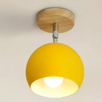 

Led Ceiling Lights Nordic Modern Wood Ceiling Lamp E27 Colourful For Loft Room Lights Aisle Corridor Plafonnier Light Fixtures