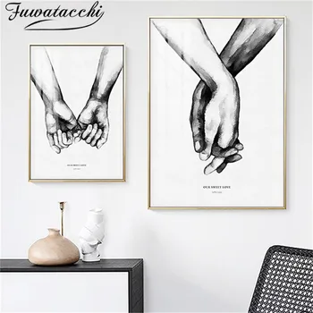 

Fuwatacchi canvas Oil Painting Just You And Me Wall Art Posters and Prints Canvas Pictures for Living Room Bedroom Home Decor