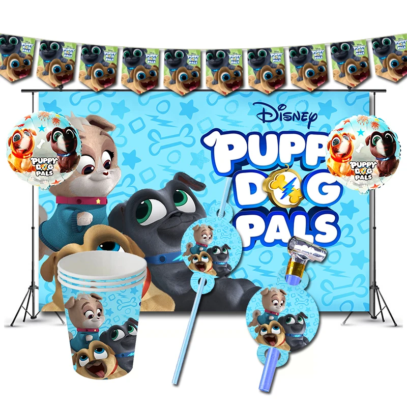 Puppy Dog Pal Birthday Party Decorations Game Baby Shower Theme Supplys Banner Cups for Kids | Дом и сад