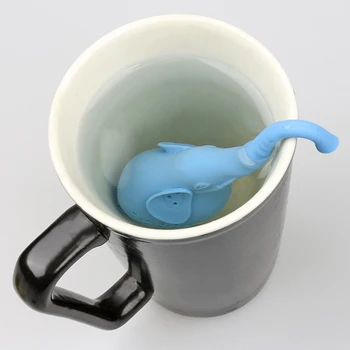 

Cute Elephant Tea Infuser Cartoon Silicone Strainers Tea Strainer Leaf Herb Spiece Filter Tea Bags Balls Diffuser Accessories
