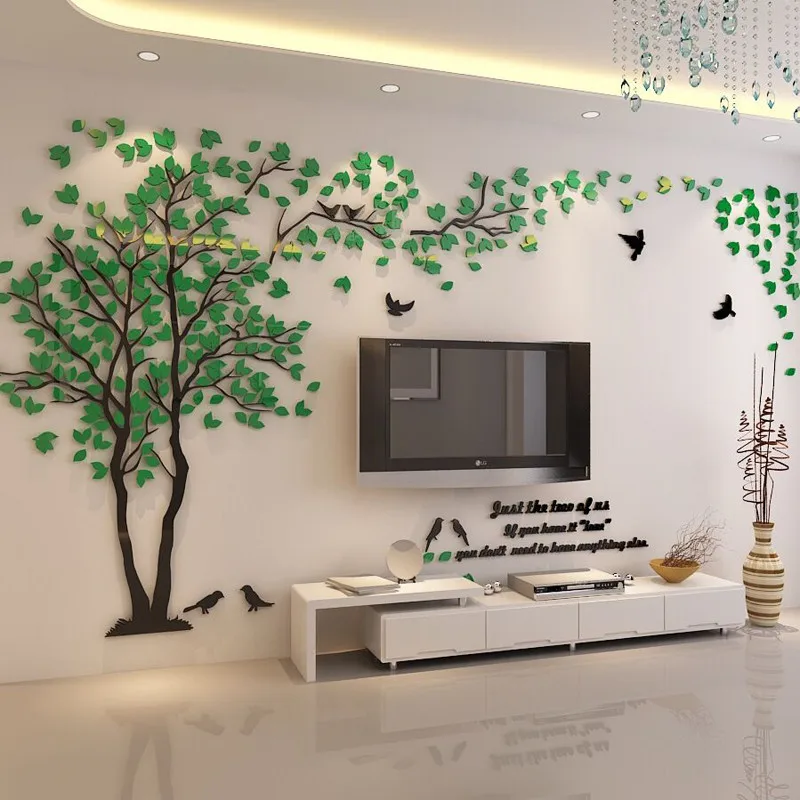 Stickers Muraux Arbre Cadre de Photo Stickers 3D DIY Mural Autocollants  Arts Décoration de la Maison