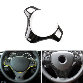 

Carbon Texture Car Styling Interior Steering Wheel Panel Switch Button Cover Frame Trim For BMW 3 Series E90 2005 - 2012