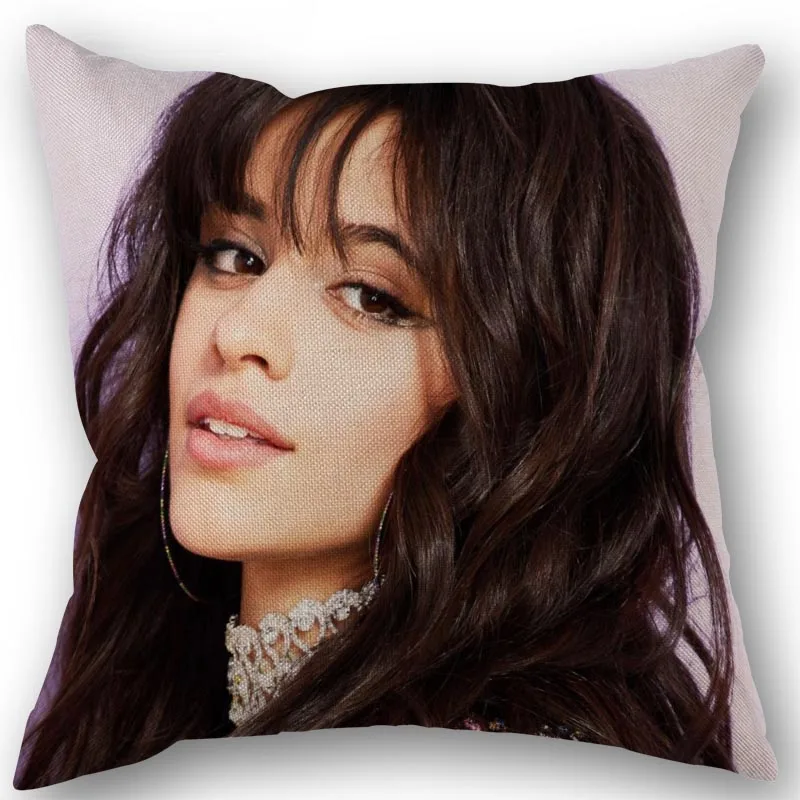 Пользовательский Camila Cabello наволочка из хлопка и льна ткань молния наволочка 45X45 см Свадебная декоративная Подушка Крышка