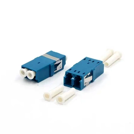 SM blue 100 шт. LC UPC дуплексный OM5 бесфланцевый волоконно-оптический адаптер Lime Green LC ftth муфта DX без фланца IL - Цвет: SM blue