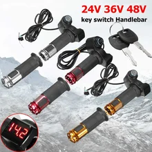 Электрический скутер велосипед дроссельная заслонка 24 в 36 в 48 в 60 в ручка руль светодиодный цифровой счетчик EBike дроссельная заслонка ручка