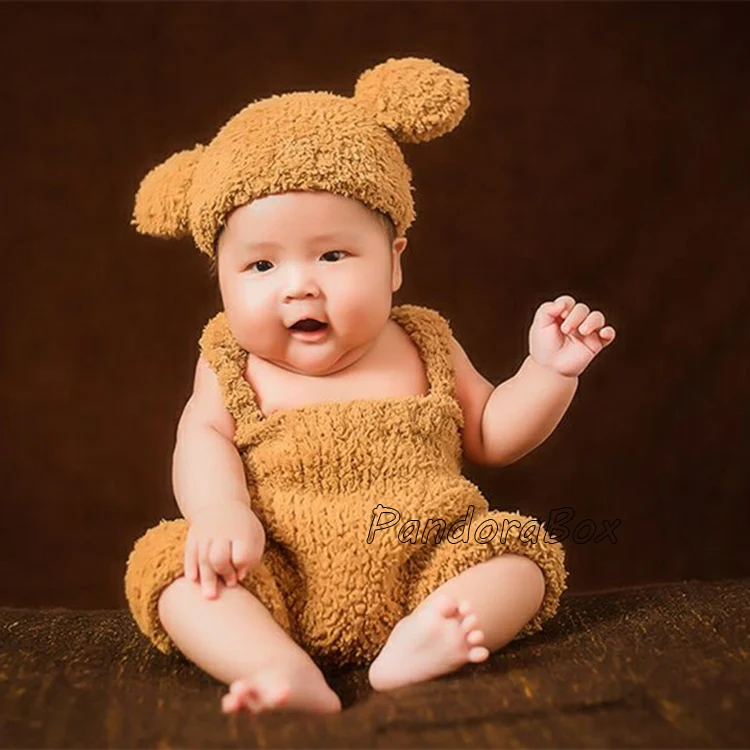 Для маленьких мальчиков и девочек фотосессия мультфильм кроличья шляпа + комплекты одежды младенческой фотографии реквизит костюм bebe